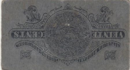 Mexique 20 Centavos - Liberté - Calendrier Astèque - 1914