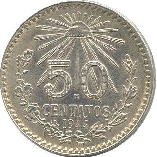 Mexique 50 Centavos Aigle et serpent