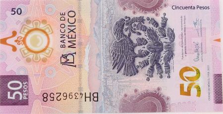 Mexique 50 Pesos - Axololt - 2023 - Série BH