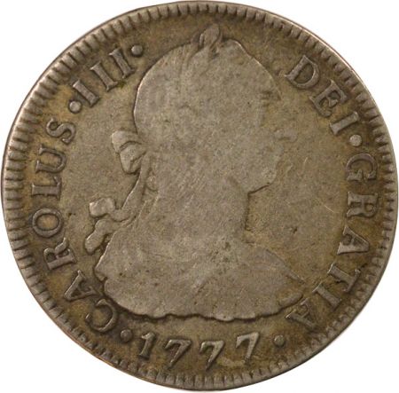 Mexique Charles III - 2 Reales Argent - 1777 Mo Mexico