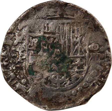 Mexique MEXIQUE  PHILIPPE II  III  IV - COB 8 REALES ARGENT 1555 / 1565 - MONNAIE DE PIRATE