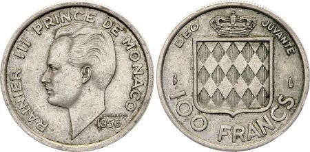 Monaco 100 Francs Rainier III - Armoirires - 1956