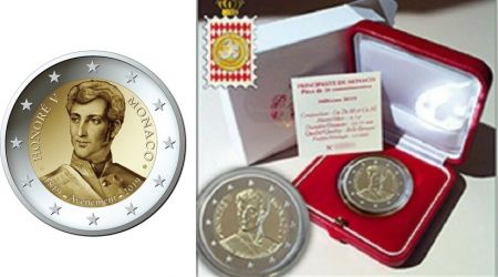 Monaco 2 Euro, Honoré V - Frappe BE 2019