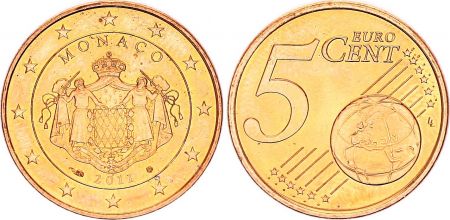 Monaco 5 Centimes d\'Euro - Les Armes des Grimaldi - 2011