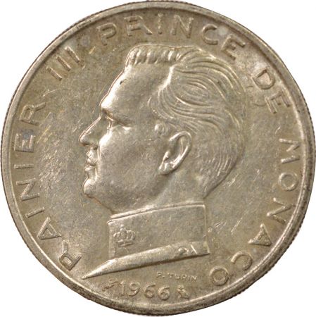 Monaco Rainier III - 5 Francs Argent - 1966 Paris