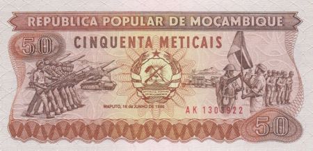 Mozambique 50 Meticais Défilé militaire - 1986