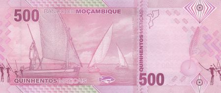 Mozambique 500 Meticais - S. M. Machel - Voiliers - Polymer - 16-06-2024 - Série EA