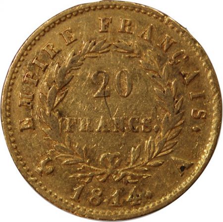 NAPOLEON Ier - 20 FRANCS OR 1814 A PARIS