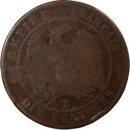 NAPOLEON III - 10 CENTIMES 1856 B ROUEN - CONTREMARQUE