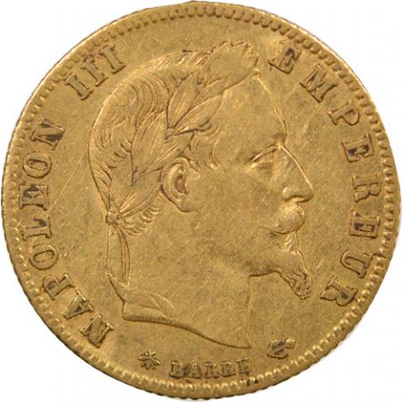 NAPOLEON III - 5 FRANCS OR 1867 A PARIS