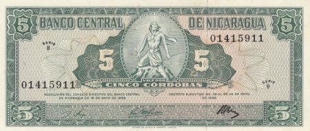 Nicaragua 5 Cordobas - Cacique Nicaroa - 16-05-1968 - Série B