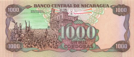 Nicaragua NICARAGUA  GENERAL SANDINO - 1000 CORDOBAS 1985 - P.NEUF