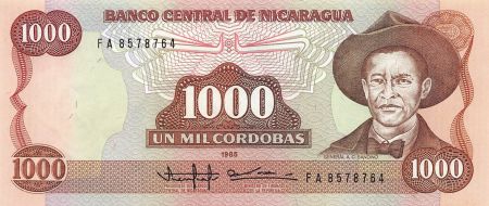 Nicaragua NICARAGUA  GENERAL SANDINO - 1000 CORDOBAS 1985 - P.NEUF