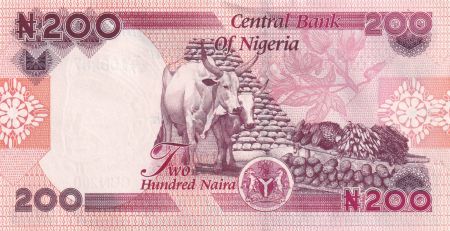 Nigeria 200 Naira - Alhaji Sir Ahmadu Bello - Vaches - 2024 - Série T/87