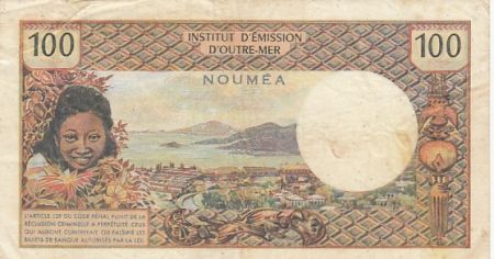 Nle Calédonie 100 francs - Tahitienne - République française - 1972 - Série W.1