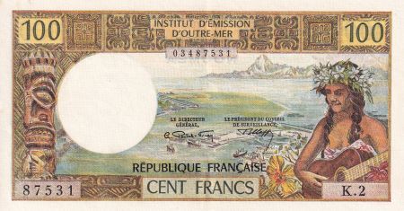 Nle Calédonie 100 Francs Tahitienne - 1973 - Série K.2 - SPL - P.63b