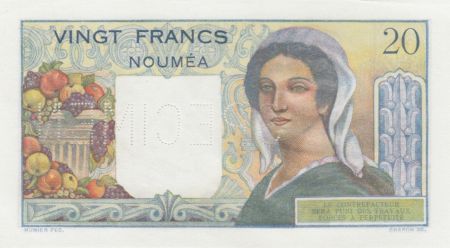 Nle Calédonie 20 Francs Jeune Berger - ND (1951) - Spécimen