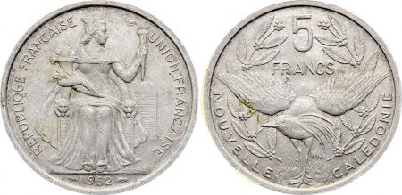 Nle Calédonie 5 Francs - Liberté - Union Française - 1952