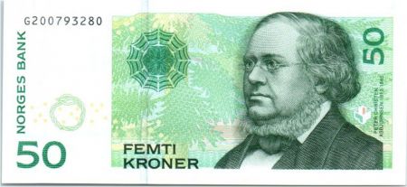 Norvège  50 Kroner, P. C. Asbjornsen, fleurs - 2011