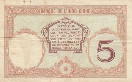 Nouvelles Hébrides 5 francs - Walhain surchargé France Libre - Série J.67 - 1941