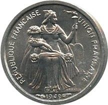 Océanie Française 50 Centimes Liberté assise -  1949