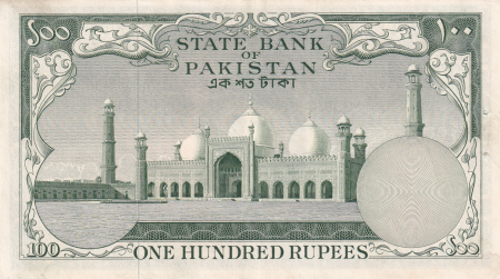 Pakistan 100 Rupees - M. Ali Jinnah - Mosquée - 1957 - P.18 a