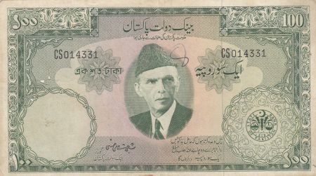 Pakistan 100 Rupees - M. Ali Jinnah - Mosquée - 1957 - P.18 a