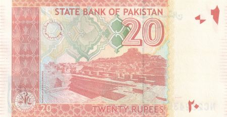Pakistan 20 Rupees - M. Ali Jinnah - Porte de Peshawar - 2023 - Série NC