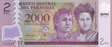 Paraguay 2000 Guaranies - Adela y Celsa Speratti - 2022- Série E