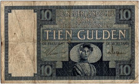 Pays-Bas 10 Gulden, Paysanne - 1924 - TB - P.43a