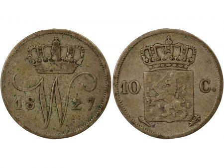 Pays-Bas Guillaume I - 10 Cent Argent - 1827 Utrecht