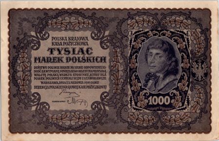 Pologne 1000 Marek Tadeusz Kosciuszko - 1919