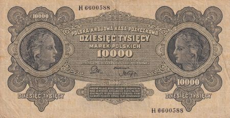 Pologne 10000 Marek - Femmes - 1922 - Série H - TTB - P.32