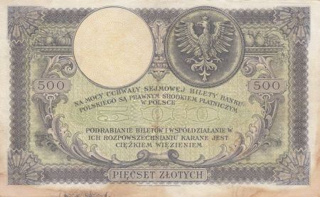 Pologne 500 Zlotych - T. Kosciuszko - Aigle couronné - 28-02-1919 - Série S.A.1488581