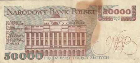 Pologne 50000 Zlotych 1989 - S. Staszic