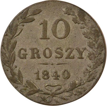 Pologne Nicolas I - 10 Groszy - 1840 Varsovie