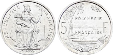 Polynésie Fr. 5 Francs - Liberté - 1965