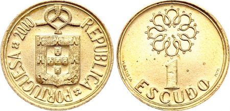 Portugal 1 Escudo - Les armoiries du Portugal et un nud marin - 2000