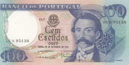 Portugal 100 Escudos - 20-09-1978 - Camilo Castelo Branco - Série HCS