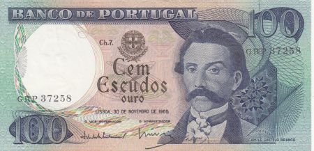 Portugal 100 Escudos - 30-11-1965 - Camilo Castelo Branco - Série GRP