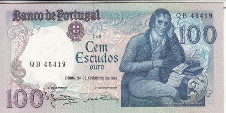 Portugal 100 Escudos - Manuel Barbosa Du Bocage - 24-02-1981 - Série QB