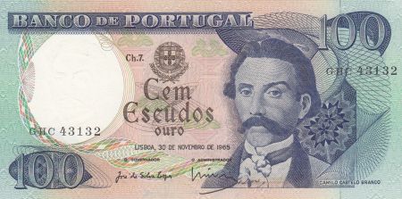 Portugal 100 Escudos Camilo Castelo Branco - 30.11.1965