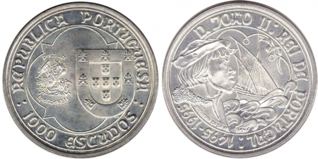 Portugal 1000 Escudos - Joao II - 1995