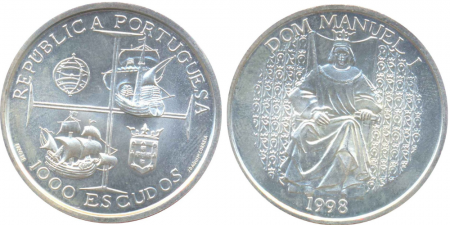 Portugal 1000 Escudos - Manuel I - 1998