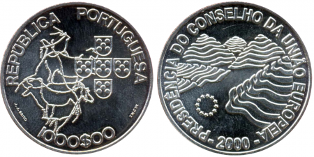 Portugal 1000 Escudos - Présidence de l\'UE - 2000