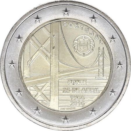 Portugal 2 Euro Pont du 25 avril - 2016