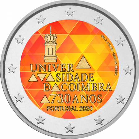 Portugal 2 EUROS COMMÉMO. 2020 - 730 DE L\'UNIVERSITE DE COIMBRA - COULEUR