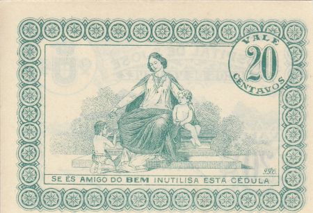 Portugal 20 Centavos - Arcos de Valderez - Hospital de S. José - 1917