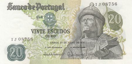 Portugal 20 Escudos - Garcia de Orta - 27-07-1971 - Série IJ