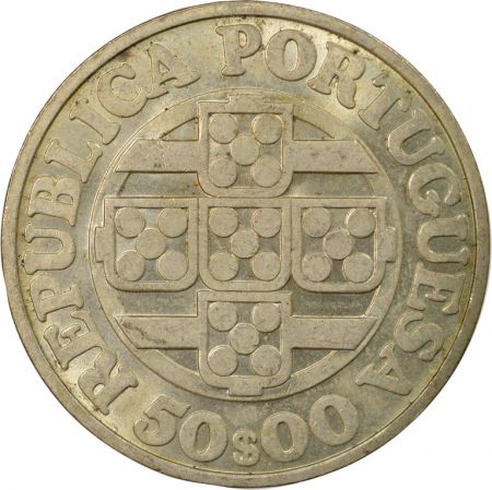 Portugal 50 Escudos Argent, Banque du Portugal - 1971